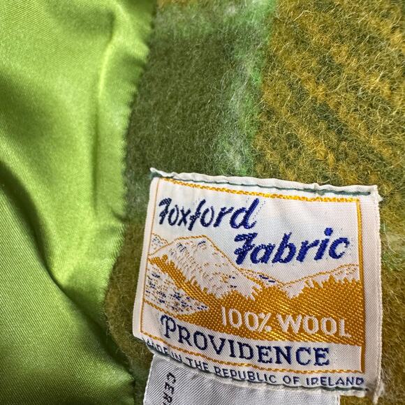 Vintage Merrywear Plaid Thick Wool Cape Coat Womens Button Down Made In Ireland - Picture 8 of 9